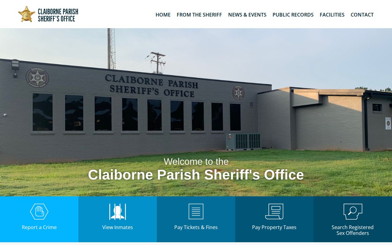 Claiborne Parish busted mugshots official sheriff records gateway