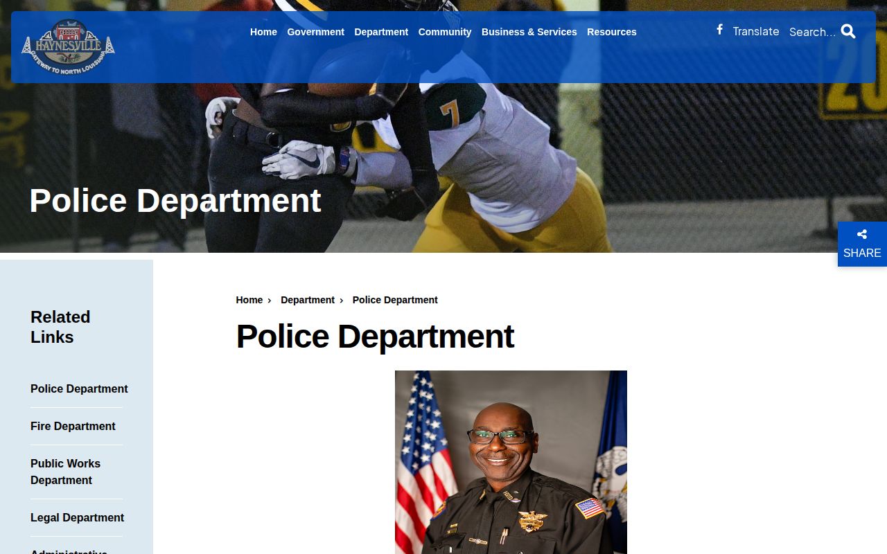 Haynesville Police Department arrest records page in Claiborne Parish